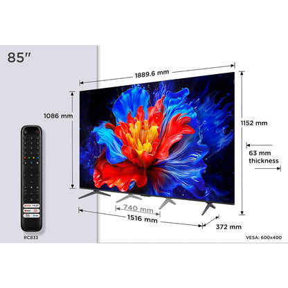 TCL 85P8K | 85" 4K Ultra HD QLED DLED Smart TV | Google TV | Dolby Vision | 144Hz (2025) - Matmuis - Matmuis
