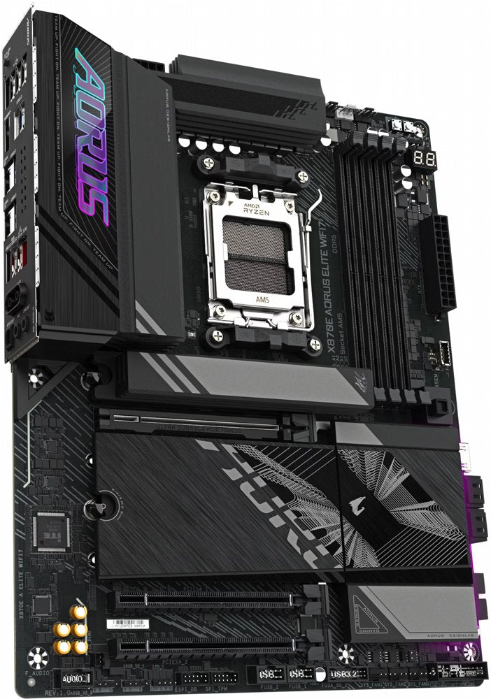 Gigabyte X870E AORUS ELITE WIFI7 | AMD X870E Moederbord | AM5 | ATX | WiFi 7 - Matmuis