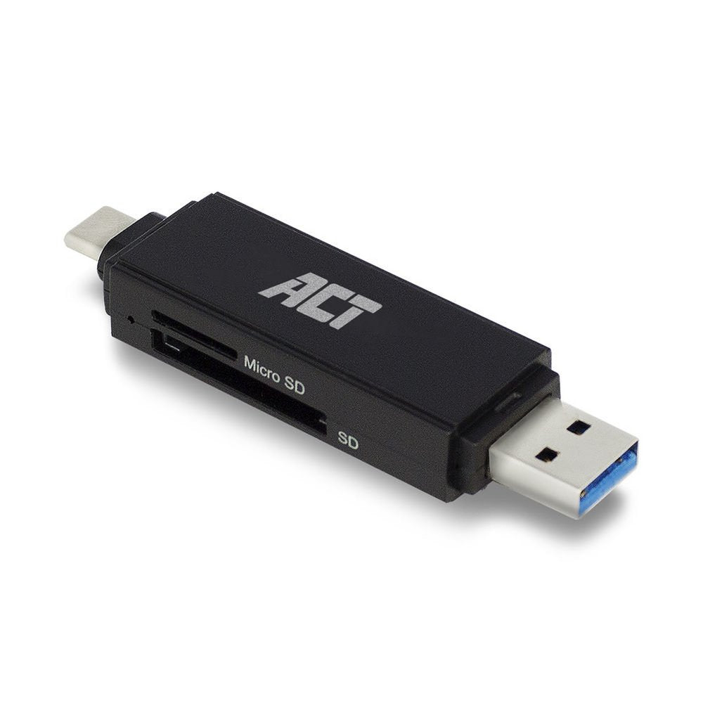 ACT AC6375 | Geheugenkaartlezer | USB 3.2 Gen 1 | Zwart - Matmuis