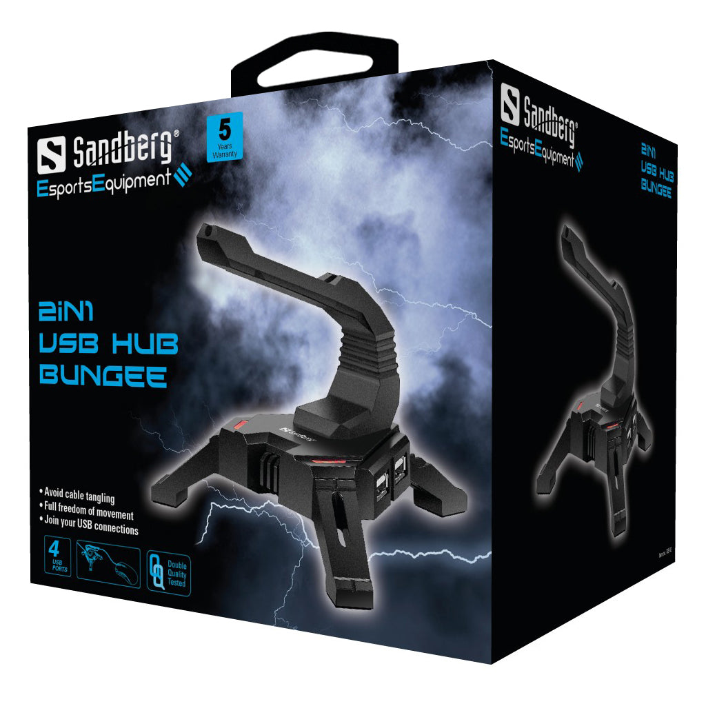 Sandberg 2-in-1 Mouse Bungee & USB Hub