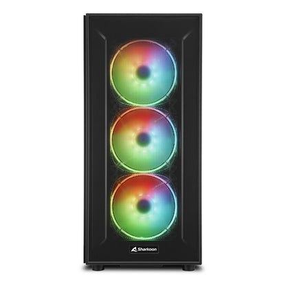 Sharkoon TG6M RGB | Midi Tower Behuizing | Zwart - Matmuis