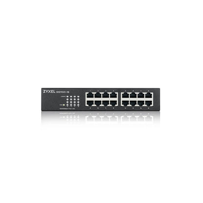 Zyxel GS1100-16 | Unmanaged Switch | 16-poorts Gigabit Ethernet | Zwart - Matmuis