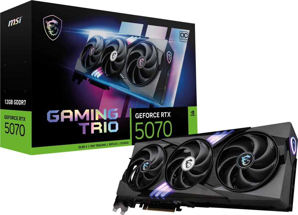 MSI GeForce RTX 5070 GAMING TRIO OC | 12GB GDDR7 VRAM | Videokaart | GPU | Nvidia - Matmuis