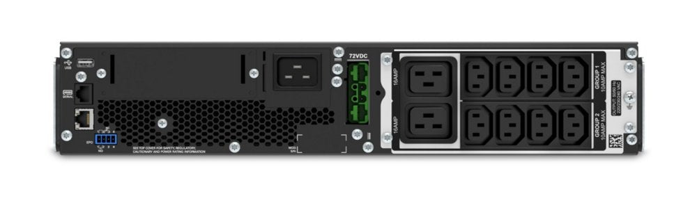 APC Smart-UPS SRT3000RMXLI | 3000 VA / 2700 W | 2U Rackmount | 8x IEC C13 & 2x IEC C19 Stopcontacten | Dubbele Conversie Online | Zuivere Sinusgolf | AVR Spanningsregeling | LCD-scherm | Uitbreidbare Runtime