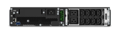 APC Smart-UPS SRT3000RMXLI | 3000 VA / 2700 W | 2U Rackmount | 8x IEC C13 & 2x IEC C19 Stopcontacten | Dubbele Conversie Online | Zuivere Sinusgolf | AVR Spanningsregeling | LCD-scherm | Uitbreidbare Runtime