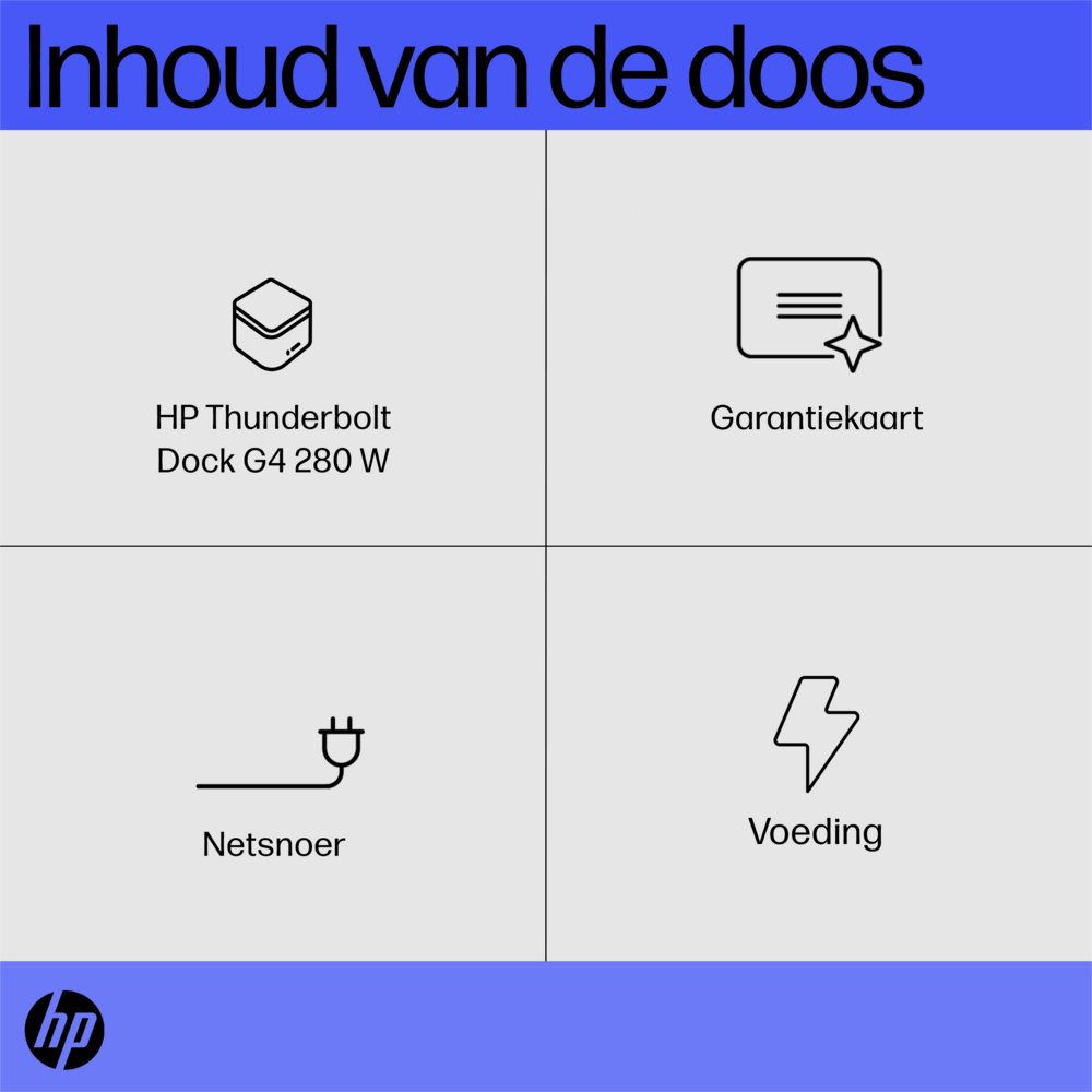 HP G4 Docking Station | Thunderbolt 280W | Zwart - Matmuis - Matmuis