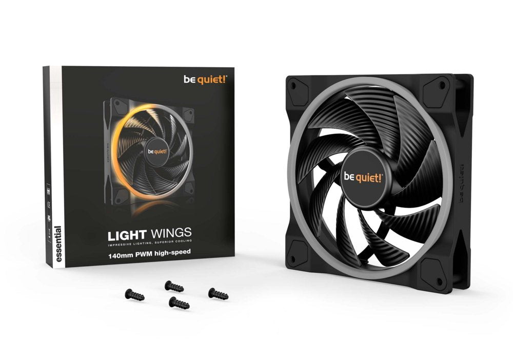 be quiet! Light Wings 140mm PWM High-Speed | Behuizingsventilator 14 cm | Zwart | 1 Stuk - Matmuis - Matmuis