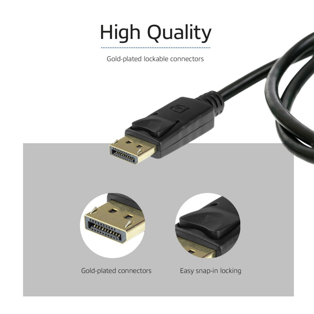 ACT AK4071 | DisplayPort 1.4 Kabel | 1.0m | Zwart - Matmuis - Matmuis