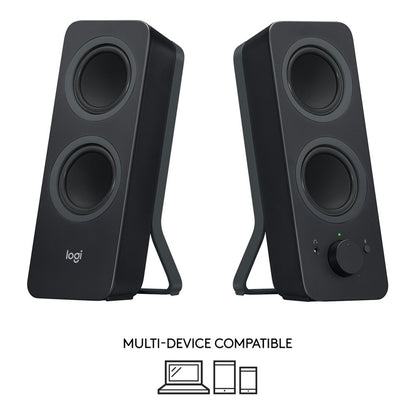 Logitech Z207 | 2.0 Bluetooth Luidsprekerset | 5W RMS | Draadloze Overgang | Zwart - Matmuis - Matmuis