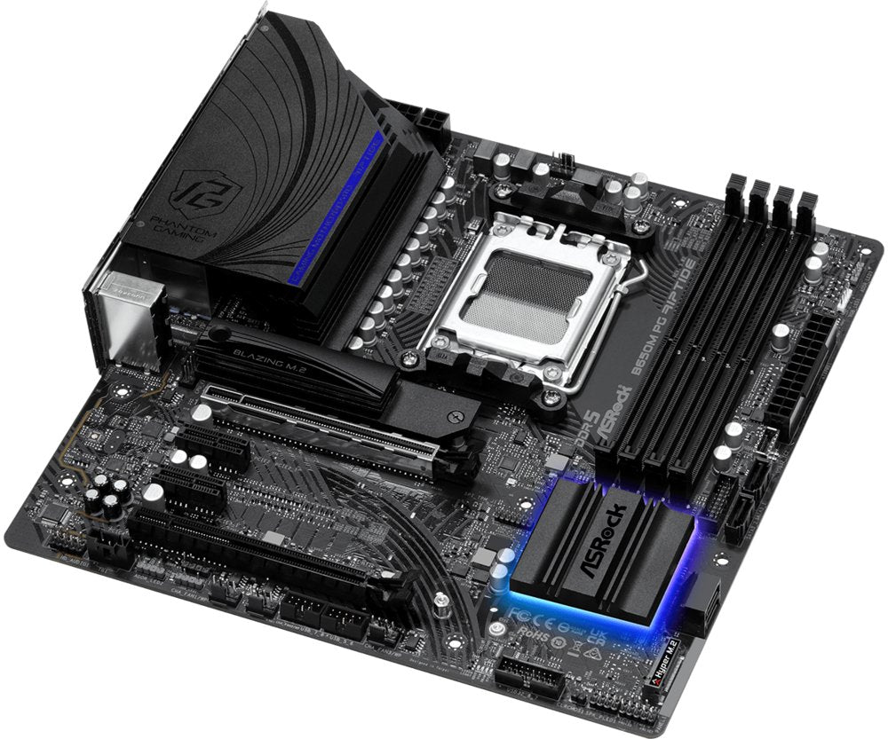 Asrock B650M PG Riptide | Socket AM5 | AMD B650 | 4xDDR5 | Micro-ATX | Moederbord | Renewed - Matmuis