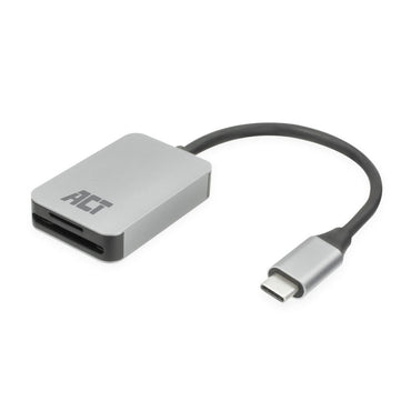 ACT AC7056 | Geheugenkaartlezer | USB 3.2 Gen 1 Type-C | SD/microSD | Grijs - Matmuis