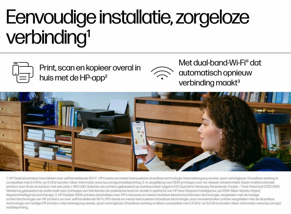 HP DeskJet 4320 All-in-One Printer | Wifi | Dubbelzijdig Printen | Scan en Kopieer | A4 | Kleur - Matmuis