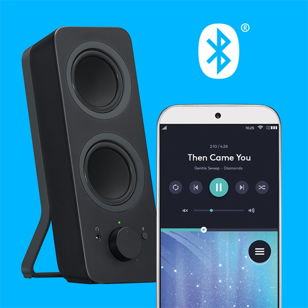 Logitech Z207 | 2.0 Bluetooth Luidsprekerset | 5W RMS | Draadloze Overgang | Zwart - Matmuis - Matmuis
