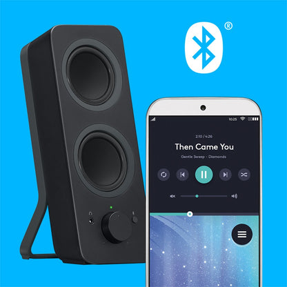 Logitech Z207 | 2.0 Bluetooth Luidsprekerset | 5W RMS | Draadloze Overgang | Zwart - Matmuis - Matmuis