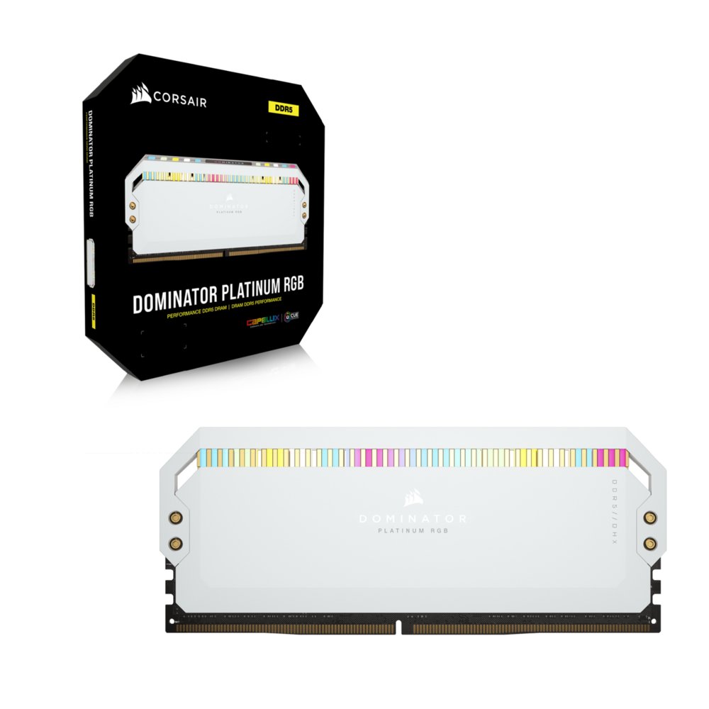 Corsair Dominator Platinum RGB Wit | 32GB 2x16GB DDR5 | 5600MHz | DIMM | CL40 | Geheugenmodule | RAM - Matmuis - Matmuis