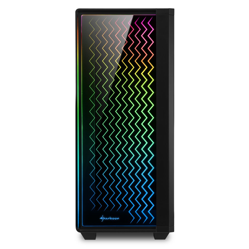 Sharkoon RGB LIT 200 | Midi Tower Behuizing | Zwart - Matmuis