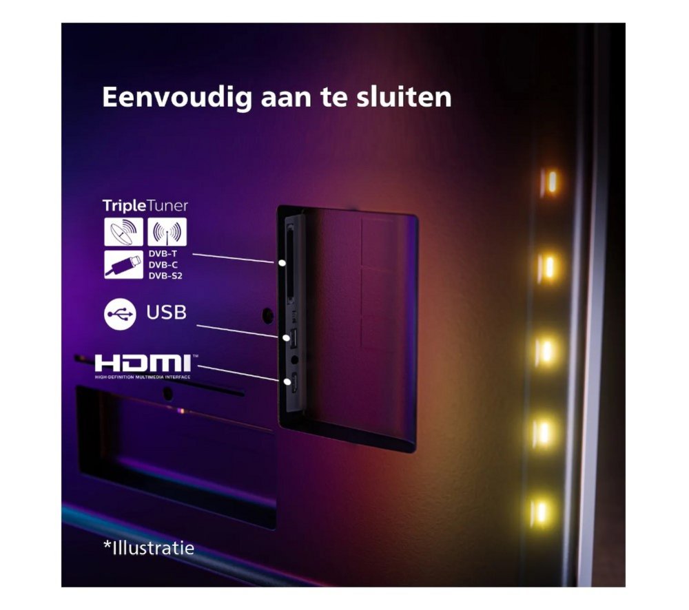 Philips The One 43PUS8848-12 | 43'' 4K Ambilight Smart TV | Google TV | Dolby Vision | 120Hz - Matmuis - Matmuis