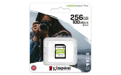 Kingston Canvas Select Plus | SDXC | 256GB | Class 10 | UHS-I U1 - Matmuis