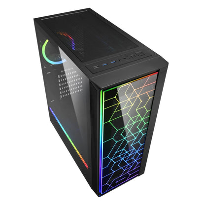 Sharkoon RGB LIT 100 | Midi Tower Case | Zwart - Matmuis