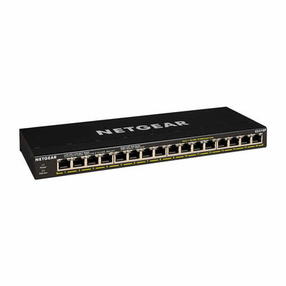 NETGEAR GS316EP-100PES | Managed Switch | 16x Gigabit Ethernet | PoE+ | Zwart - Matmuis