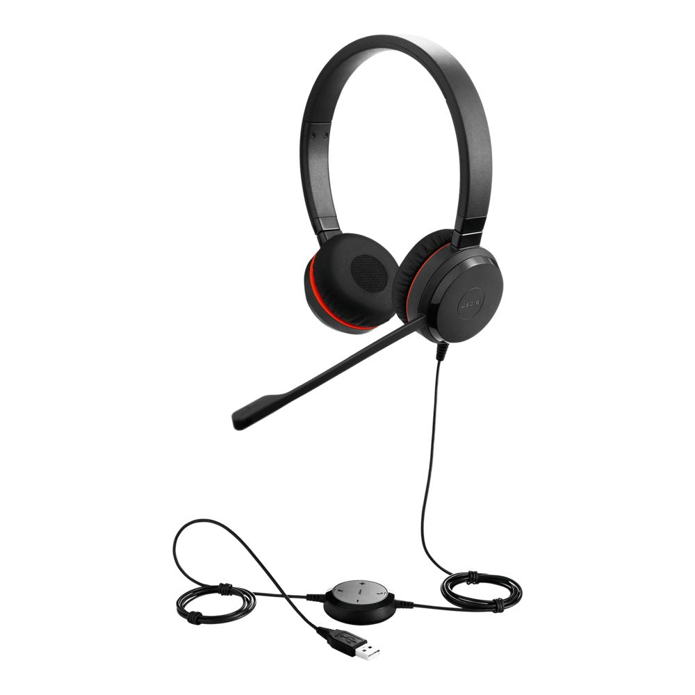 Jabra Evolve 30 II | Bedrade On-ear Headset | USB-A & 3.5mm | Zwart - Matmuis - Matmuis