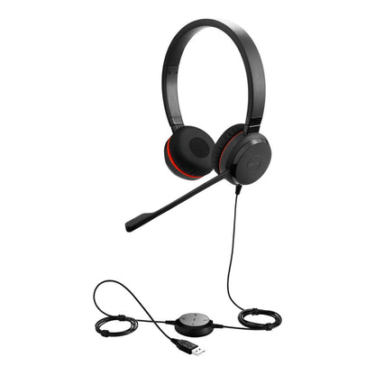 Jabra Evolve 30 II | Bedrade On-ear Headset | USB-A & 3.5mm | Zwart - Matmuis - Matmuis