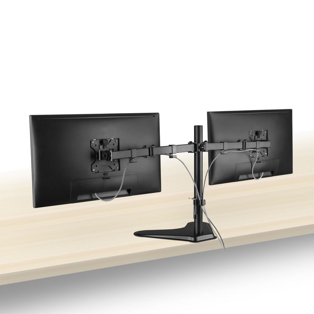 ACT AC8320 | Verstelbare Monitor-bureausteun | Tot 32" | Max 8kg | VESA 100x100 | 2 Monitoren - Matmuis