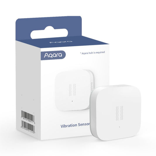 Aqara Vibratiesensor | Detecteert trillingen, kantelingen en bewegingen | Draadloos | Batterijgevoed (CR2032) | Zigbee 3.0 | Compatibel met HomeKit, Alexa, Google Assistant | Wit - Matmuis - Matmuis