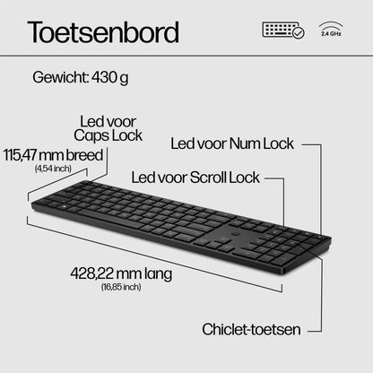 HP 650 | Draadloze Muis en Toetsenbordcombo | QWERTY - Matmuis - Matmuis