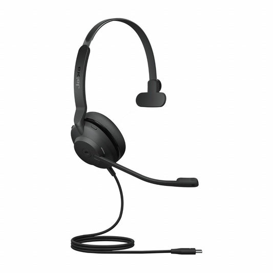 Jabra Evolve2 30 MS | Mono Bedrade On-Ear Headset USB-C | Zwart - Matmuis - Matmuis