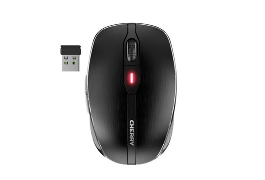 Cherry MW 8C Advanced | Draadloze Muis | Links- en Rechtshandig | RF + Bluetooth | 3200 DPI | Zwart/Grijs - Matmuis - Matmuis