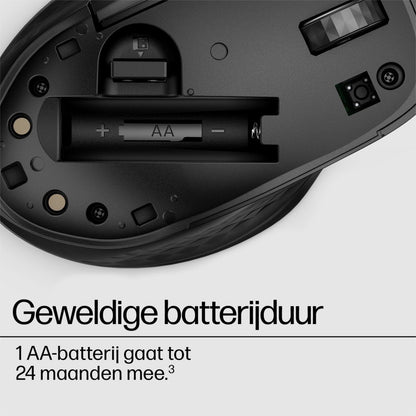 HP 430 | Multi-Device Draadloze Muis | Links- en Rechtshandig | RF + Bluetooth | 1200 DPI | Zwart - Matmuis - Matmuis