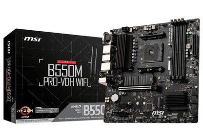MSI B550M PRO-VDH WIFI | Socket AM4 | AMD B550 | 4xDDR4 | Micro-ATX | Moederbord - Matmuis - Matmuis