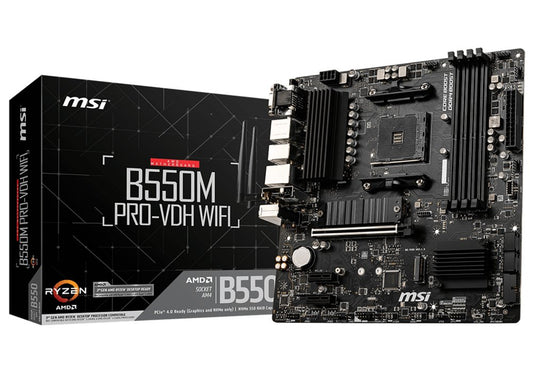MSI B550M PRO-VDH WIFI | Socket AM4 | AMD B550 | 4xDDR4 | Micro-ATX | Moederbord - Matmuis - Matmuis