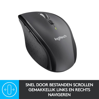 Logitech Marathon M705 | Draadloze Muis | Rechtshandig | RF | 1000 DPI | Zwart - Matmuis - Matmuis