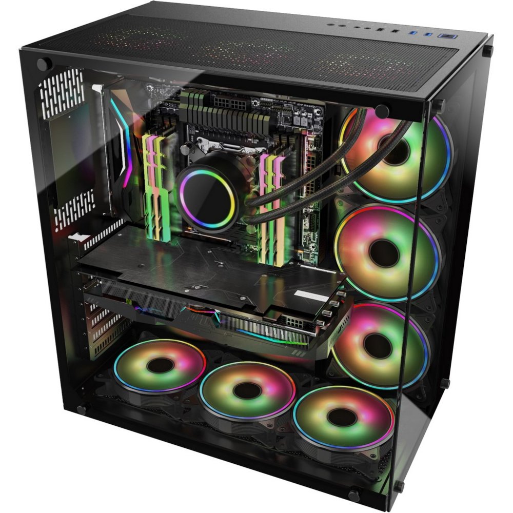 Inter-Tech C-701 Panorama | Full Tower Case | Zwart - Matmuis