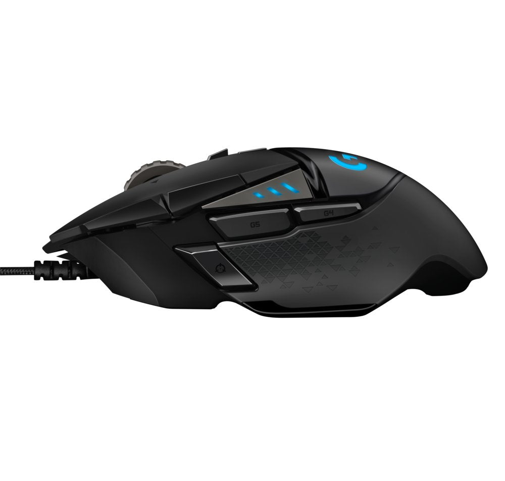 Logitech G502 HERO | Gaming Muis | Rechtshandig | USB-A (bedraad) | 100 - 25.600 DPI | Zwart - Matmuis - Matmuis