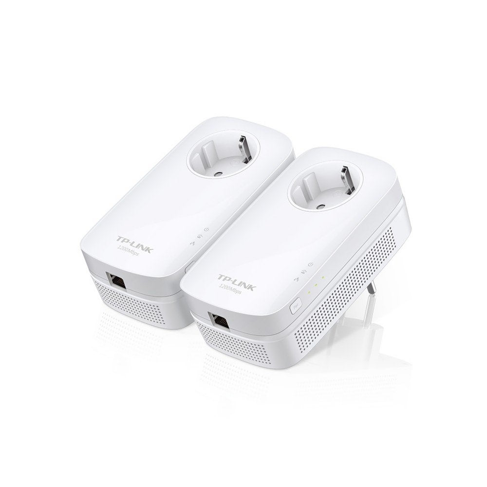 TP-Link AV1300 | Gigabit Powerline Adapter Set | HomePlug AV2 | 1200 Mbps | Met Stopcontact | Starter Kit - Matmuis