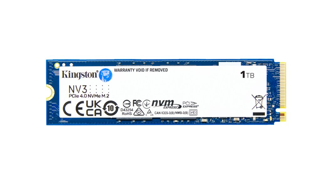 Kingston NV3 | 1TB NVMe SSD | M.2 | Gen4 | 6.000MB/s Lezen | 4.000MB/s Schrijven - Matmuis