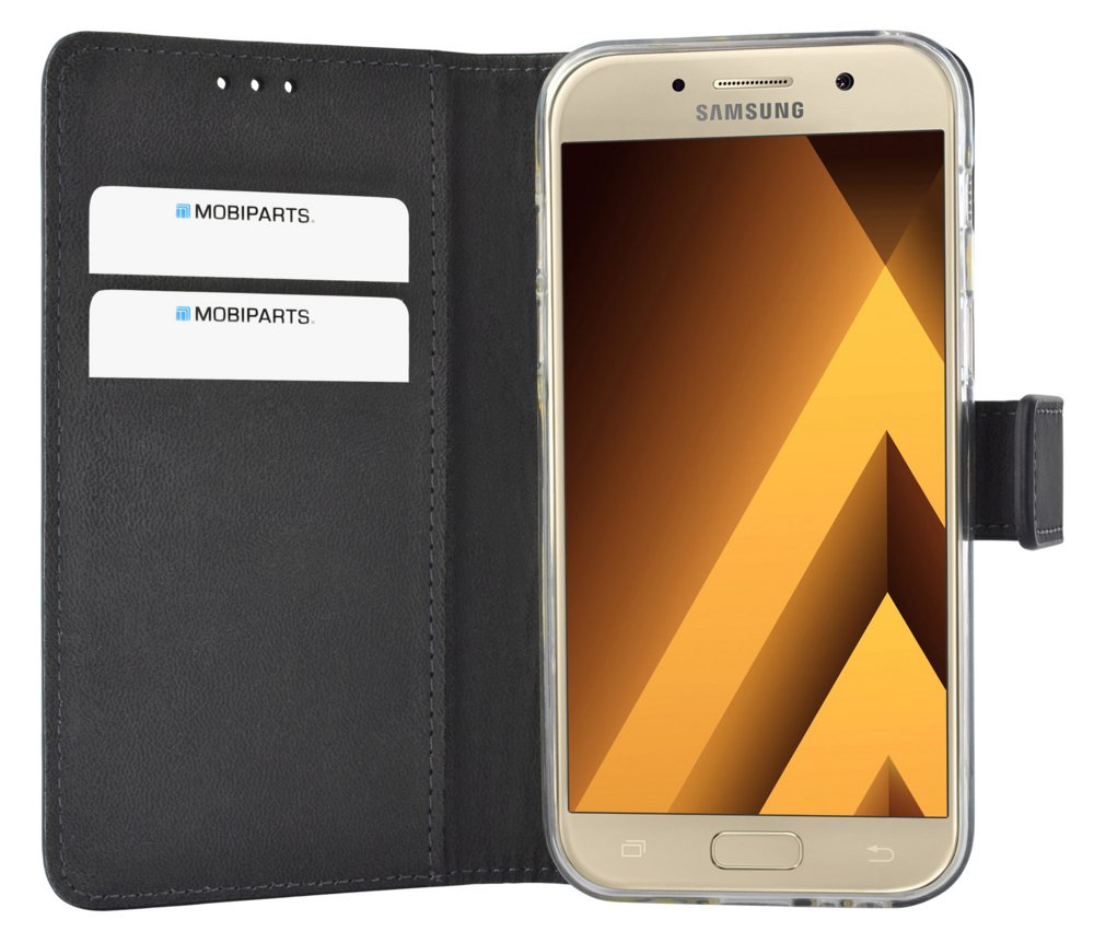 Mobiparts Premium Wallet TPU Case | Samsung Galaxy A3 (2017) | Zwart - Matmuis - Matmuis