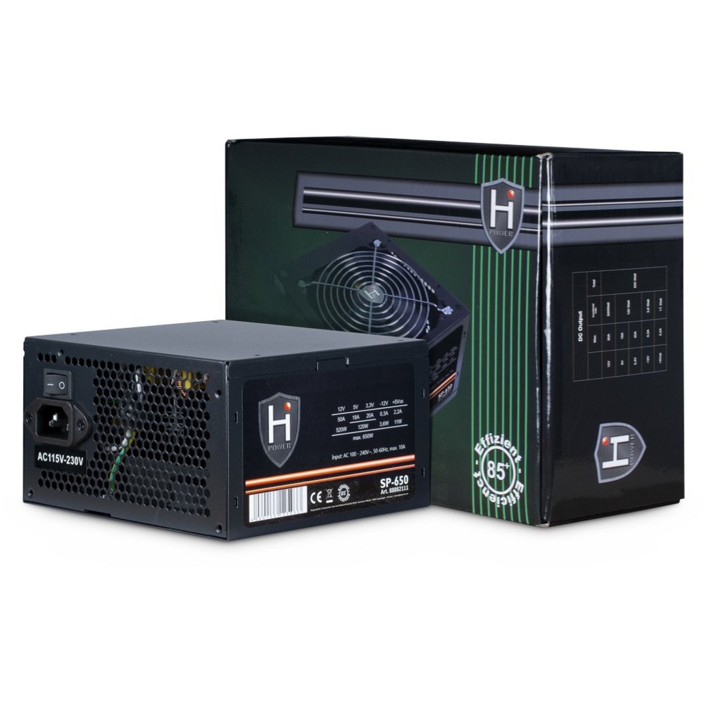 Inter-Tech HiPower SP-650 | 650 Watt ATX PSU | Power Supply | Voeding - Matmuis - Matmuis