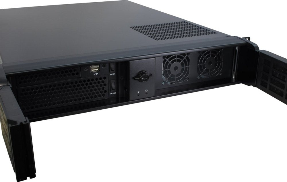 Inter-Tech IPC 2U-2098-SL | Server Rack Case | Zwart - Matmuis