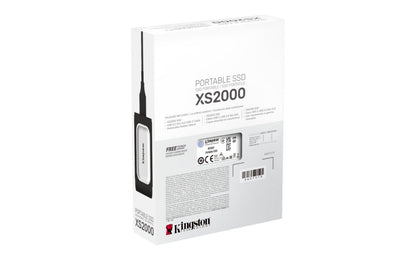 Kingston XS2000 | Externe SSD | 2000GB | USB 3.2 Gen 2x2 | Compact & Snel | Zilver/Zwart - Matmuis