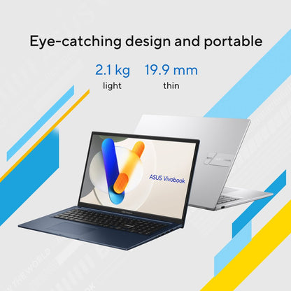 ASUS Vivobook 17 X1704VA | 17.3'' Full HD IPS | Intel Core 5 120U | 16GB RAM | 512B SSD | W11 Home | Quiet Blue