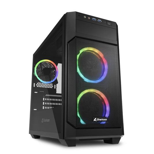 Sharkoon V1000 RGB | Micro Tower Behuizing | Zwart - Matmuis