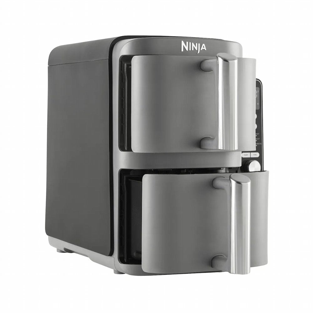 Ninja SL400EU Double Stack XL | Heteluchtfriteuse | Dubbel 9,5 l | 2470 W | Zwart, Grijs - Matmuis