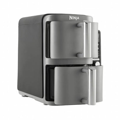 Ninja SL400EU Double Stack XL | Heteluchtfriteuse | Dubbel 9,5 l | 2470 W | Zwart, Grijs - Matmuis