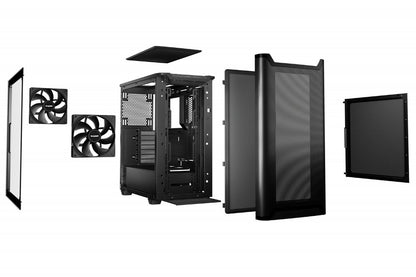 be quiet! PURE BASE 501 Airflow Window | Midi Tower Case | Zwart - Matmuis