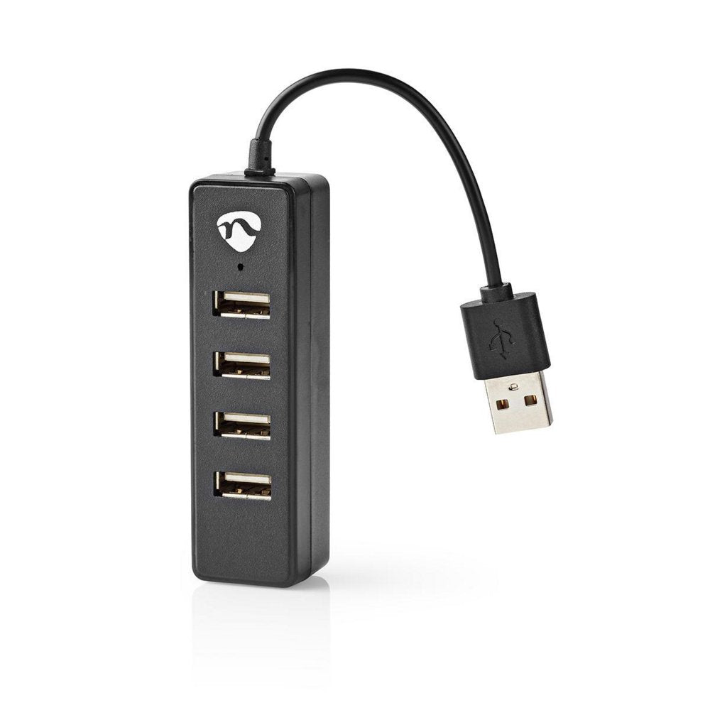 Nedis UHUBU2420BK | Interface Hub USB 2.0 (480 Mbit/s) | 4 poorten | Zwart - Matmuis