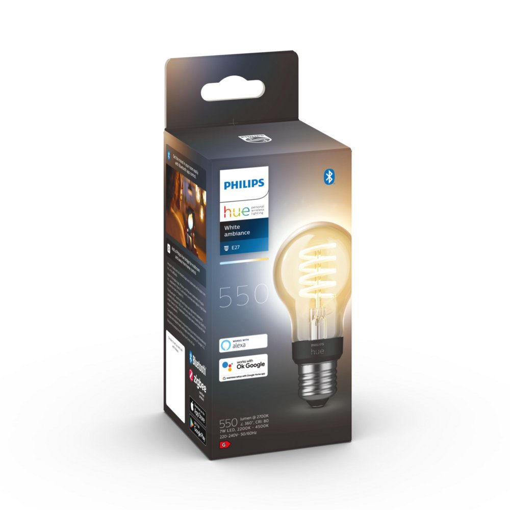 Philips A60 | Slimme LED-lamp | E27 fitting | Dimbaar | App- en spraakbediening | Wit - Matmuis - Matmuis